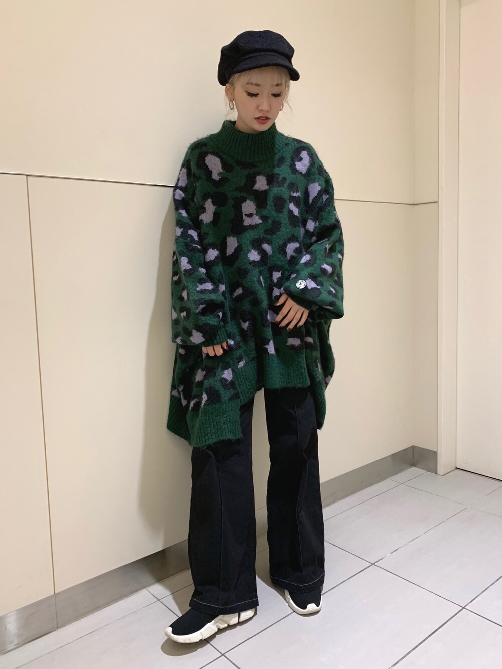 little sunny bite -  LittleSunnyBite/リトルサニーバイト/レオパードニットワンピース little sunny bite (リトルサニーバイト)leopard sweat top