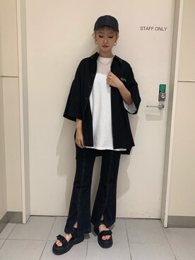 「ADD（アド）のアイテム」を使った、yukaiwamotoさん（レディース・160cm）の夏コーディネート