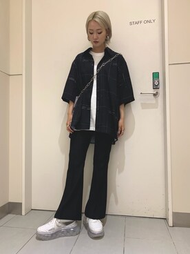 「ADD（アド）のアイテム」を使った、yukaiwamotoさん（レディース・161cm）の夏コーディネート