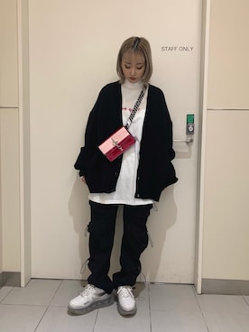 「Ctr1（コントロール）のCtr1/コントロール/ドローコードポケットパンツ（スウェットパンツ）」を使った、yukaiwamotoさん（レディース・161cm）の秋コーディネート