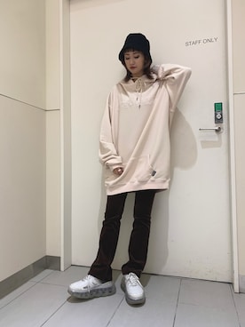 「L.H.P（エルエイチピー）のアイテム（帽子）」を使った、yukaiwamotoさん（レディース・161cm）の秋コーディネート