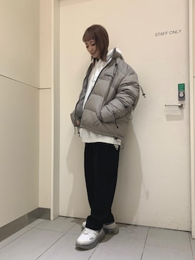 「Ctr1（コントロール）のアイテム（ダウンジャケット/コート）」を使った、yukaiwamotoさん（レディース・161cm）の冬コーディネート