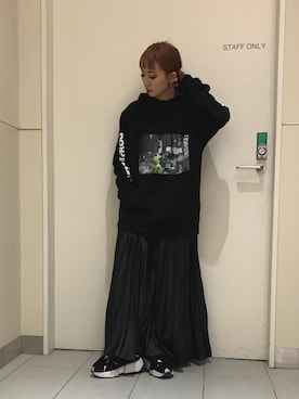 「L.H.P（エルエイチピー）のアイテム（パーカー）」を使った、yukaiwamotoさん（レディース・161cm）の冬コーディネート