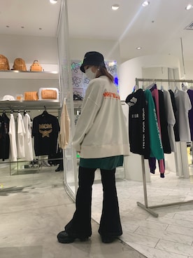 「L.H.P（エルエイチピー）のアイテム（帽子）」を使った、yukaiwamotoさん（レディース・161cm）の冬コーディネート