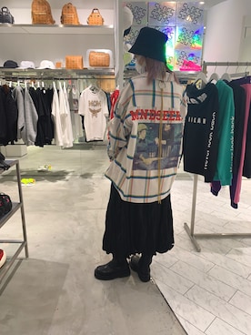 「L.H.P（エルエイチピー）のアイテム（帽子）」を使った、yukaiwamotoさん（レディース・161cm）の冬コーディネート