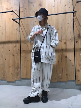 「WHITELAND（ホワイトランド）のアイテム（帽子）」を使った、yukaiwamotoさん（レディース・161cm）の春コーディネート