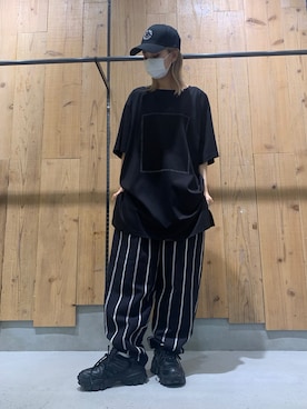 「KaneZ（ケインズ）のアイテム（キャップ）」を使った、yukaiwamotoさん（レディース・161cm）の夏コーディネート