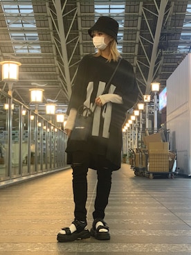 「WHITELAND（ホワイトランド）のアイテム（帽子）」を使った、yukaiwamotoさん（レディース・161cm）の夏コーディネート