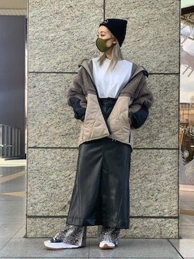 「thisisneverthat（ディスイズネバーザット）のアイテム（帽子）」を使った、yukaiwamotoさん（レディース・161cm）の秋コーディネート