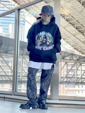 「DANKE SCHON（ダンケシェーン）のアイテム（帽子）」を使った、yukaiwamotoさん（レディース・161cm）の冬コーディネート
