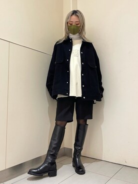 「DANKE SCHON（ダンケシェーン）のアイテム（ジャケット/アウター）」を使った、yukaiwamotoさん（レディース・161cm）の冬コーディネート