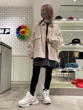 「DANKE SCHON（ダンケシェーン）のアイテム（ジャケット/アウター）」を使った、yukaiwamotoさん（レディース・161cm）の冬コーディネート