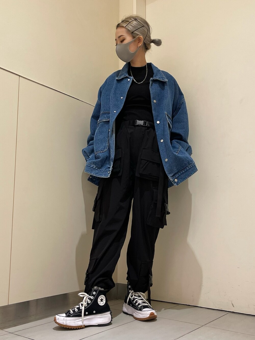 yukaiwamoto｜DANKE SCHONのデニムジャケットを使ったコーディネート