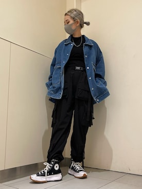「DANKE SCHON（ダンケシェーン）のアイテム（ジャケット/アウター）」を使った、yukaiwamotoさん（レディース・161cm）の春コーディネート
