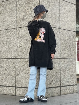 「DANKE SCHON（ダンケシェーン）のアイテム（帽子）」を使った、yukaiwamotoさん（レディース・161cm）の春コーディネート