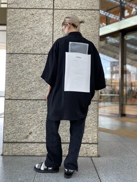 「WHITELAND（ホワイトランド）のWHITELAND/ホワイトランド/クリア伊達メガネ（サングラス）」を使った、yukaiwamotoさん（レディース・161cm）の夏コーディネート