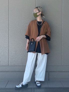 「CULLNI（クルニ）のアイテム」を使った、yukaiwamotoさん（レディース・161cm）の夏コーディネート