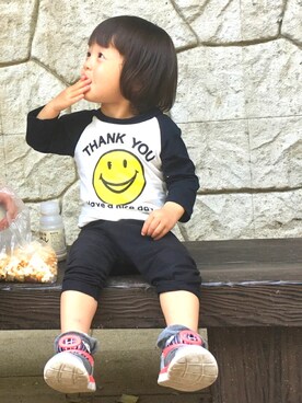 「BREEZE（ブリーズ）のアイテム（Tシャツ/カットソー、ホワイト系）」を使った、Maki_OldSchoolさん（レディース）の秋コーディネート