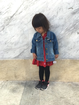 「BUDDY Lee（バディーリー）のアイテム（ジャケット/アウター）」を使った、Maki_OldSchoolさん（キッズ・90cm）の秋コーディネート
