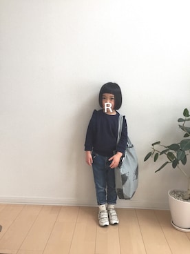 「Lisa Larson（リサラーソン）のアイテム（バッグ）」を使った、ao0227さん（キッズ・100cm）の冬コーディネート