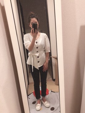 「one way（ワンウェイ）のアイテム（シューズ）」を使った、mrさん（レディース・147cm）の春コーディネート