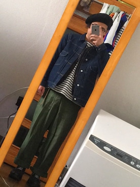 「SHIPS（シップス）のアイテム（ハンチング/ベレー帽）」を使った、きーさんさん（メンズ・170cm）の冬コーディネート