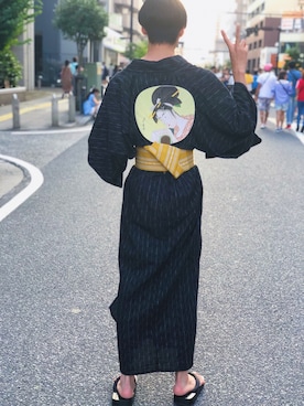 「祭り」｜「アイテム（その他）」を使った、しおちゃんさん（メンズ・169cm）の夏コーディネート