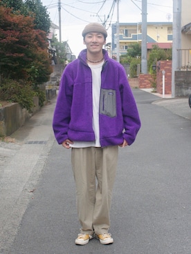 「RRL（ダブル アール エル）のアイテム（チノパンツ）」を使った、しおちゃんさん（メンズ・169cm）の秋コーディネート