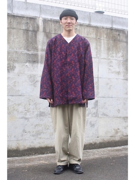 「RRL（ダブル アール エル）のアイテム（チノパンツ）」を使った、しおちゃんさん（メンズ・169cm）の秋コーディネート