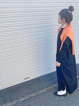 「LENO（リノ）のアイテム（ワンピース/ドレス）」を使った、みさん（レディース・155cm）の冬コーディネート