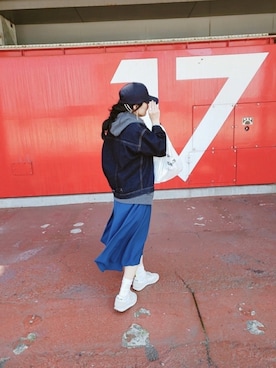 「Graphpaper（グラフペーパー）のアイテム（ワンピース/ドレス）」を使った、みさん（レディース・155cm）の春コーディネート