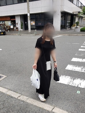「Graphpaper（グラフペーパー）のアイテム（ワンピース/ドレス）」を使った、みさん（レディース・155cm）の夏コーディネート