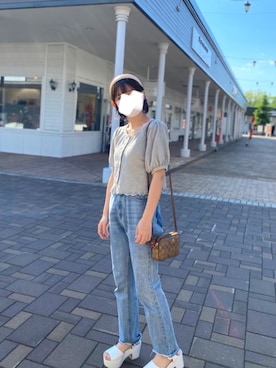 「ショッピング」｜「アイテム（サンダル）」を使った、minorinoyoufukuさん（レディース・150cm）の夏コーディネート