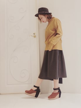 「プリーツ」｜FUMIKAさん（レディース・146cm）の冬コーディネート