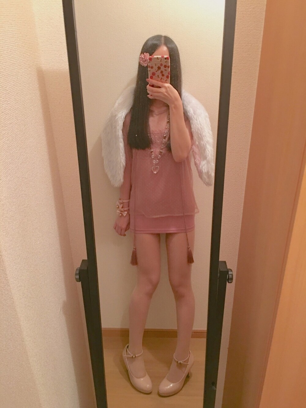 「うさみみ、エンジェル、うさぎ、天使、ピンク、みにみに、ピンクコーデ」｜「うさみみ天使のアイテム（その他、ピンク系）」を使った、たれみみコさん（レディース・155cm）の秋コーディネートの1枚目の写真