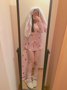 「パジャマ」｜「アイテム（その他）」を使った、たれみみコさん（レディース・155cm）の秋コーディネート