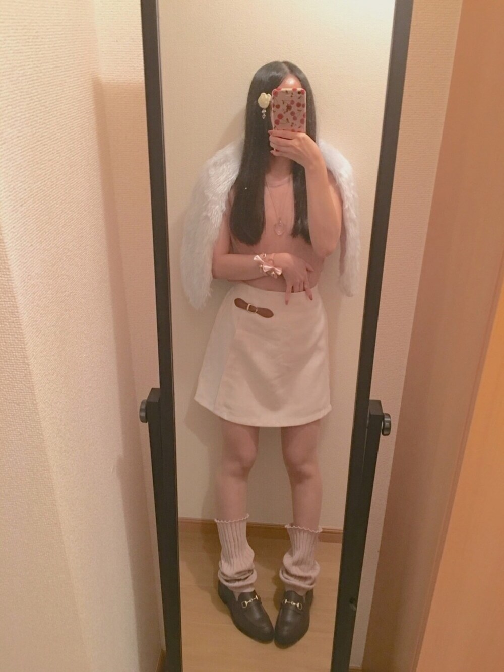 「うさみみ、たれみみ、うさぎ、天使、エンジェル、ホワイト、ピンク、ルーズ、シースルー」｜「うさみみ天使のアイテム（その他、ピンク系）」を使った、たれみみコさん（レディース・155cm）の秋コーディネートの1枚目の写真