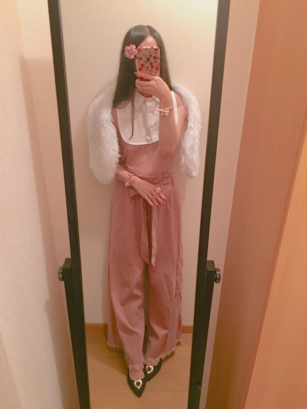 「うさみみ、たれみみ、エンジェル、シースルー、ピンク、ピンクコーデ、リボン」｜「うさみみ天使ぃのアイテム（その他、ピンク系）」を使った、たれみみコさん（レディース・155cm）の秋コーディネートの1枚目の写真