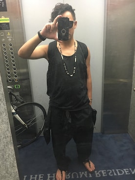 「rdv o glove（ランデヴーオーグローブ）のアイテム」を使った、DRGNさん（メンズ・170cm）の夏コーディネート