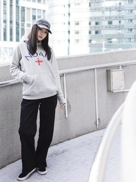 「アイテム（サンバイザー）」を使った、Annie hさん（レディース・163cm）の冬コーディネート
