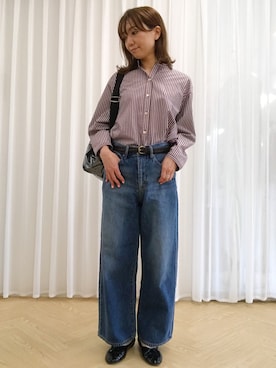 「アイテム（トップス、ブラウン系）」を使った、yuki さん（レディース・160cm）の夏コーディネート
