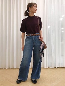 「アイテム（ストール/ショール）」を使った、yuki さん（レディース・160cm）の夏コーディネート