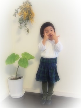 「babygap」｜「アイテム（バレエシューズ）」を使った、り  かさん（キッズ・90cm）の春コーディネート