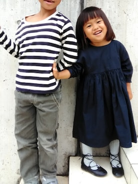 「babygap」｜「アイテム（バレエシューズ）」を使った、り  かさん（キッズ・90cm）の秋コーディネート