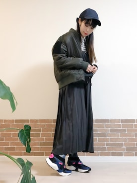 「FREE'S MART（フリーズマート）のアイテム（キャップ）」を使った、SUB-rhymeさん（レディース・154cm）の春コーディネート