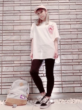 「EMODA（エモダ）のアイテム（ピアス（両耳用））」を使った、SUB-rhymeさん（レディース・154cm）の春コーディネート