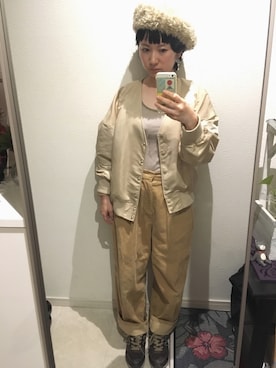 「アイテム（ブルゾン）」を使った、おっくん🍅さん（レディース・146cm・30代）の秋コーディネート