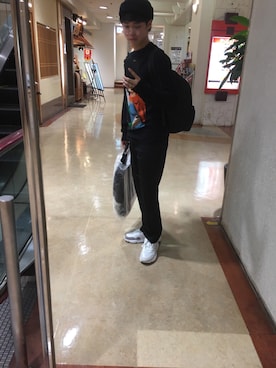 「off white」｜「アイテム（ニットキャップ/ビーニー）」を使った、REYさん（メンズ・170cm）の夏コーディネート