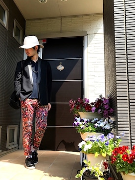 「HARE（ハレ）のアイテム（ソックス/靴下）」を使った、ぼーりーさん（メンズ・178cm）の春コーディネート