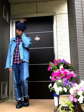 「切りっぱなし」｜ぼーりーさん（メンズ・178cm）の夏コーディネート